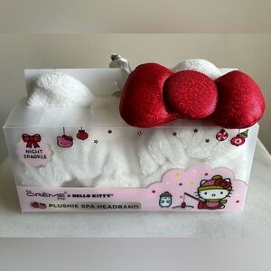 New Hello Kitty Plush Spa Headband Night Sparkle